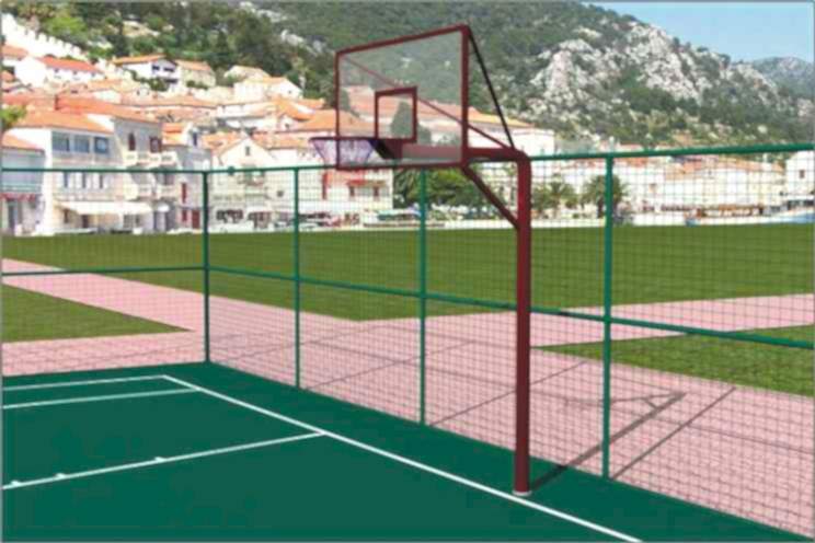 Basketbol Potası Tek Direk  10-15-20 mm cam panya 