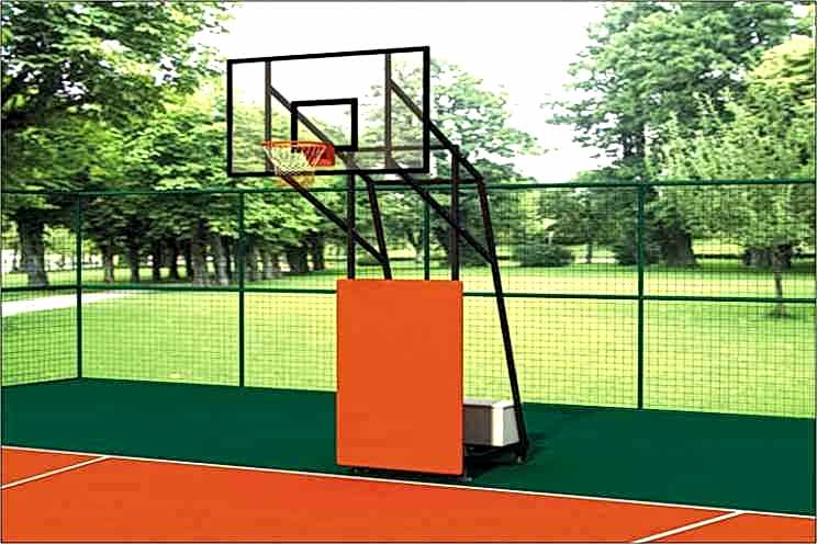 Basketbol Potası 4 Direk Tekerlekli-Ağırlıklı seyyar